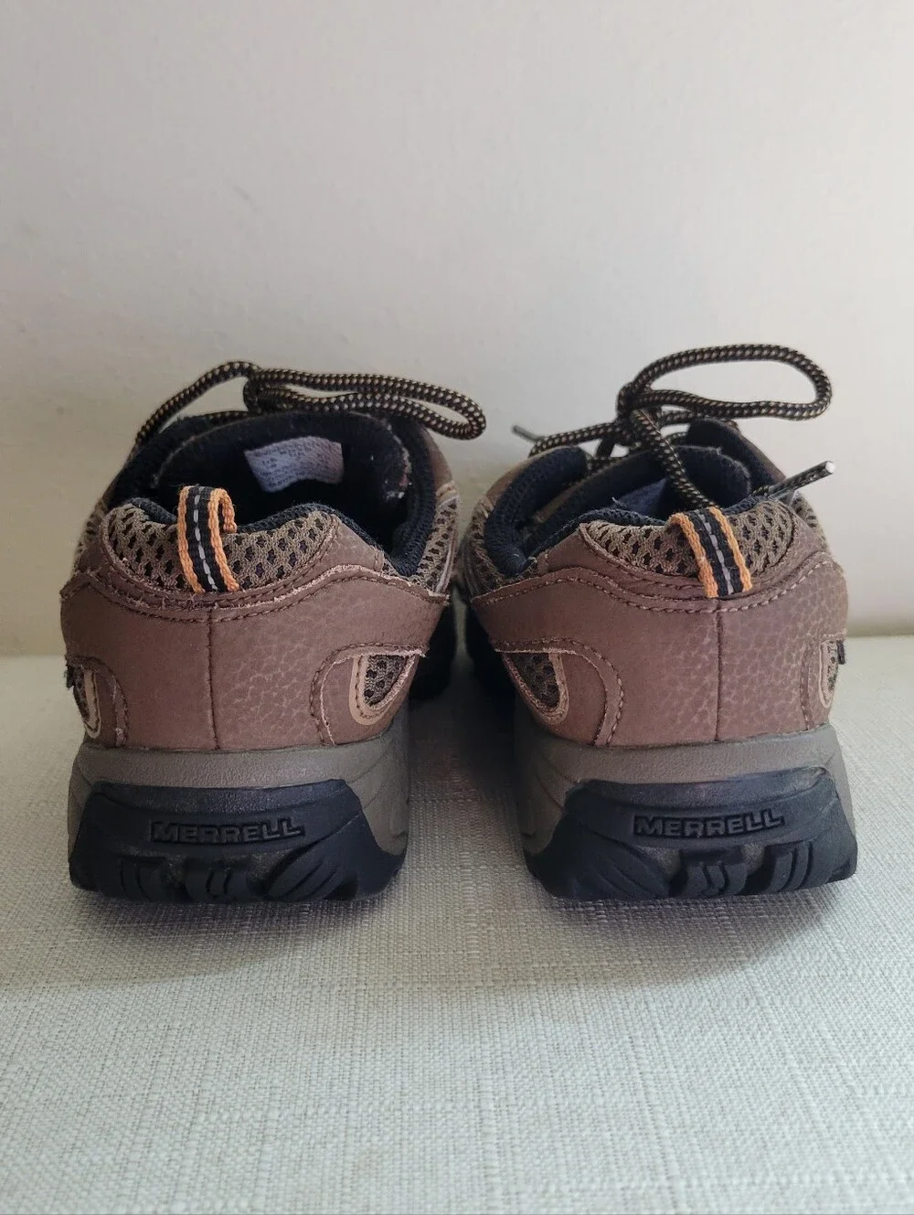Merrell Brown Moab Low Lace Waterproof Top Hiking Boots Boys Size 3M